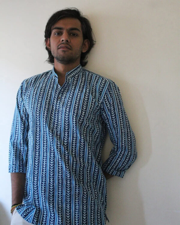 Blue Buttoned Kurtas